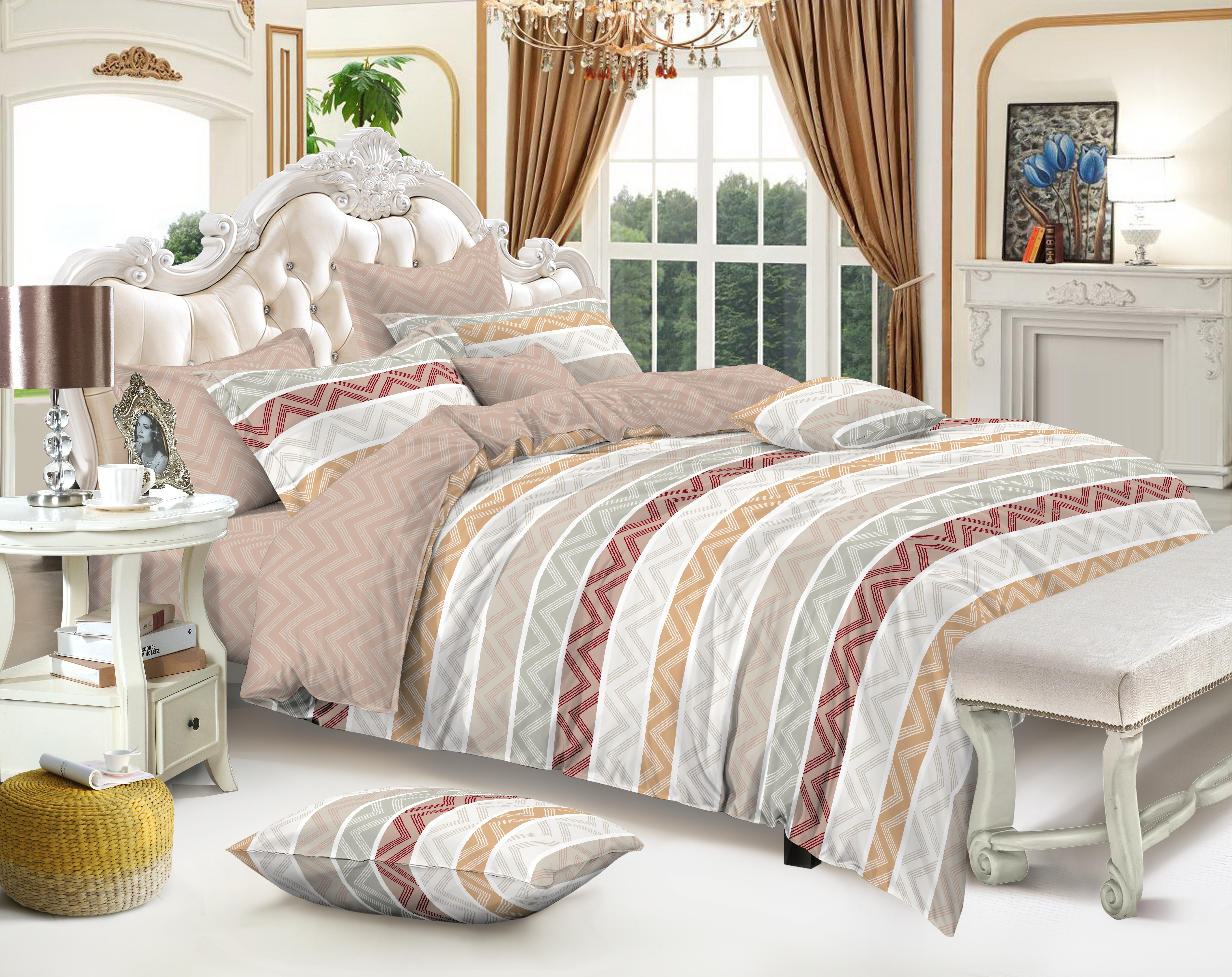 КПБ Amore Mio сатин пигмент  Gold Семейный АРТ.30348