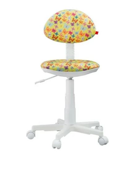 Кресло Логика (пластик WH, PL 540 Ткань, KiD'S, №19(бабочки)