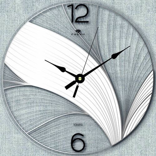 Часы настенные прозр d-39 см,"Белый лотос"4041-007W