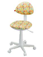 Кресло Логика (пластик WH, PL 540 Ткань, KiD'S, №19(бабочки)