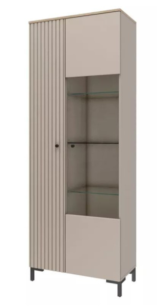 Тоскана 535.10 Шкаф со стеклом Кашемир серый