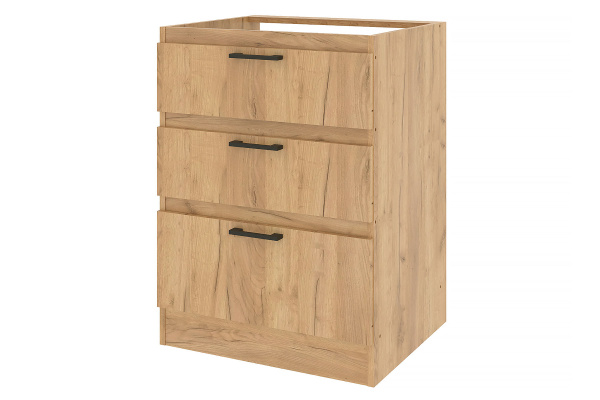 454.35 С Шкаф напольный с ящиками ш60 Дуб крафт золотой