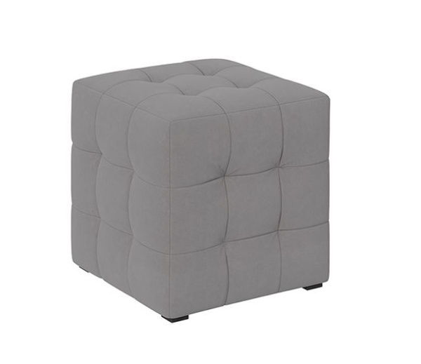 Пуф Тип 1 (Велюр Светло-Серый)