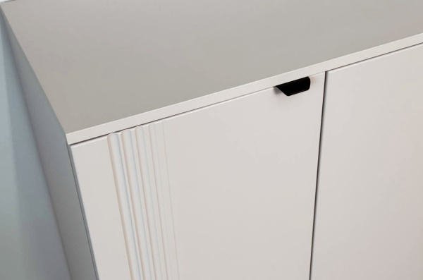 Комод 3 Рич кашемир/фрапучино матовый/черный