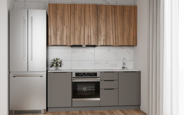 КАТАНИЯ  Шкаф настенный 1-но дверный 150 Дуб крафт табачный/Орех антик