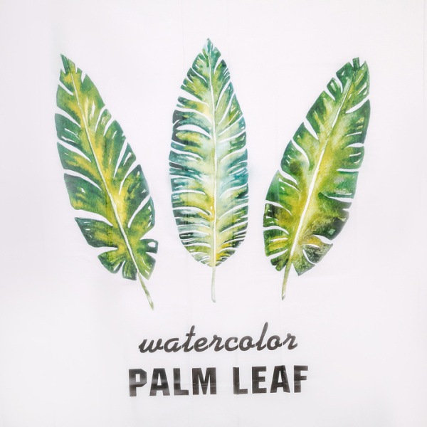 Штора для ванной "Тропики", 180х180 см, EVA 3954430				