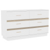 Анона 4 Комод Белый/Дуб Сонома/