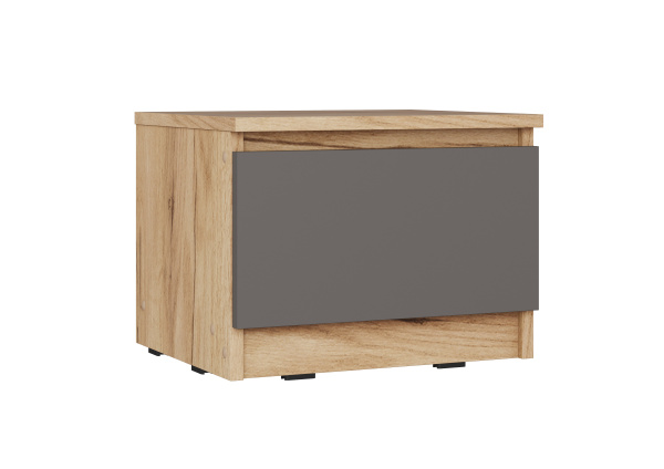 Сити Тумба прикроватная ТП-37 Серый Графит/Дуб Крафт Зо