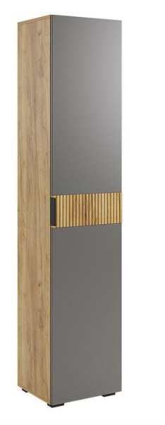 Шкаф Бери 1 дв дуб крафт золотой/графит
