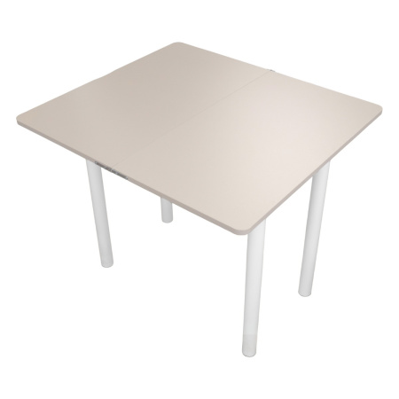 Стол кухонный Уют 4 45(+45)*80*75 Кашемир/белый