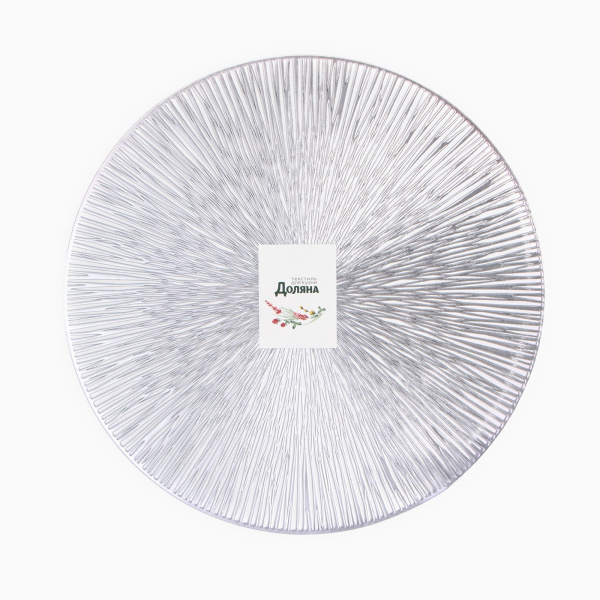 Салфетка сервировочная Доляна цв.серебро, d 38 см 