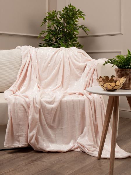 Плед Texrepublic фланель однотон страйп 150*200 94363