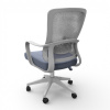 Кресло офисное OM658G поролон+ сетка, серый 56x50x103-113 см